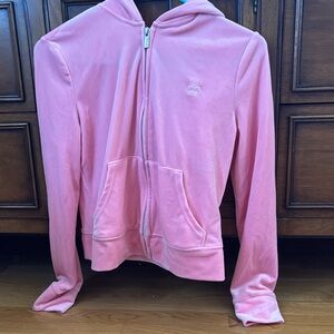 Juicy Couture Pink Velour Zip-Up Hoodie